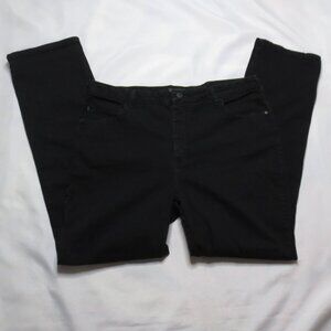 LEE womens JEANS black RELAXED straight leg HIGH RISE plus WESTERN SIZE 18 LONG